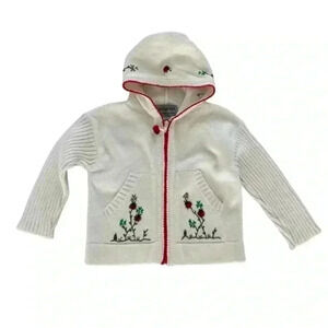 Gougane Handmade Knit Embroidered Cardigan Size 2